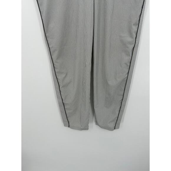 Athleta Womens Brooklyn Mid Rise Ankle Pant Size 8 Gray Striped Pull On Stretch - Picture 3 of 7
